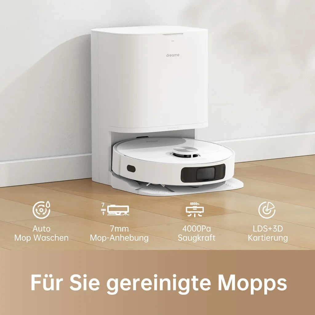 Dreame L10 Prime Staubsauger Roboter, LDS-Navigation, 4000 Pa