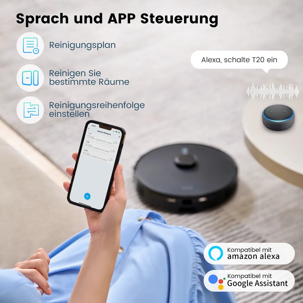 AIRROBO T20+ Saugroboter mit Wischfunktion, selbstentleerend & WLAN