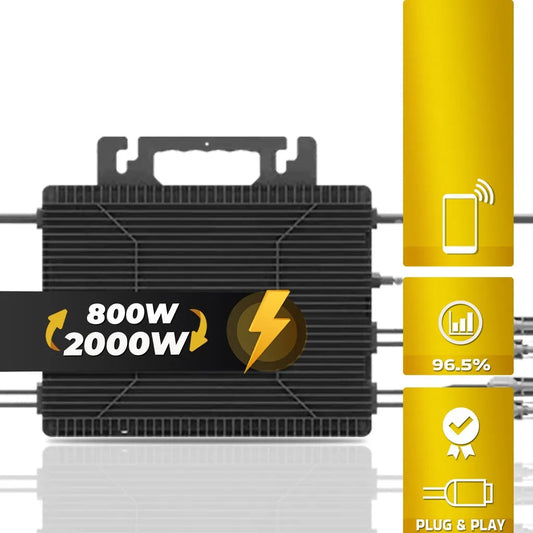 SUNNIVA® Balkonkraftwerk FULL BLACK 2392W, 2000W Solaranlage SUNNIVA