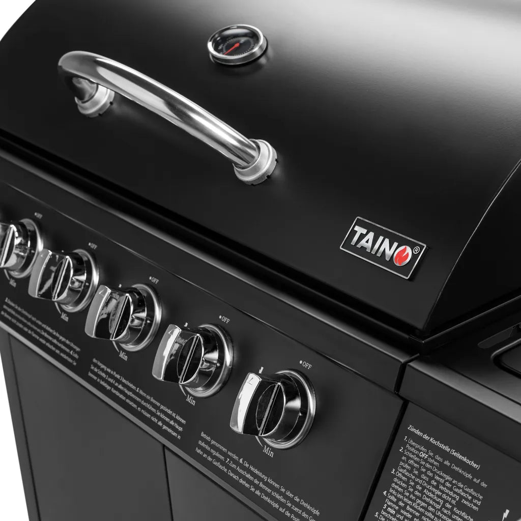 TAINO BASIC 6+1 Gasgrill Edelstahl-Brenner, Seitenbrenner, BBQ