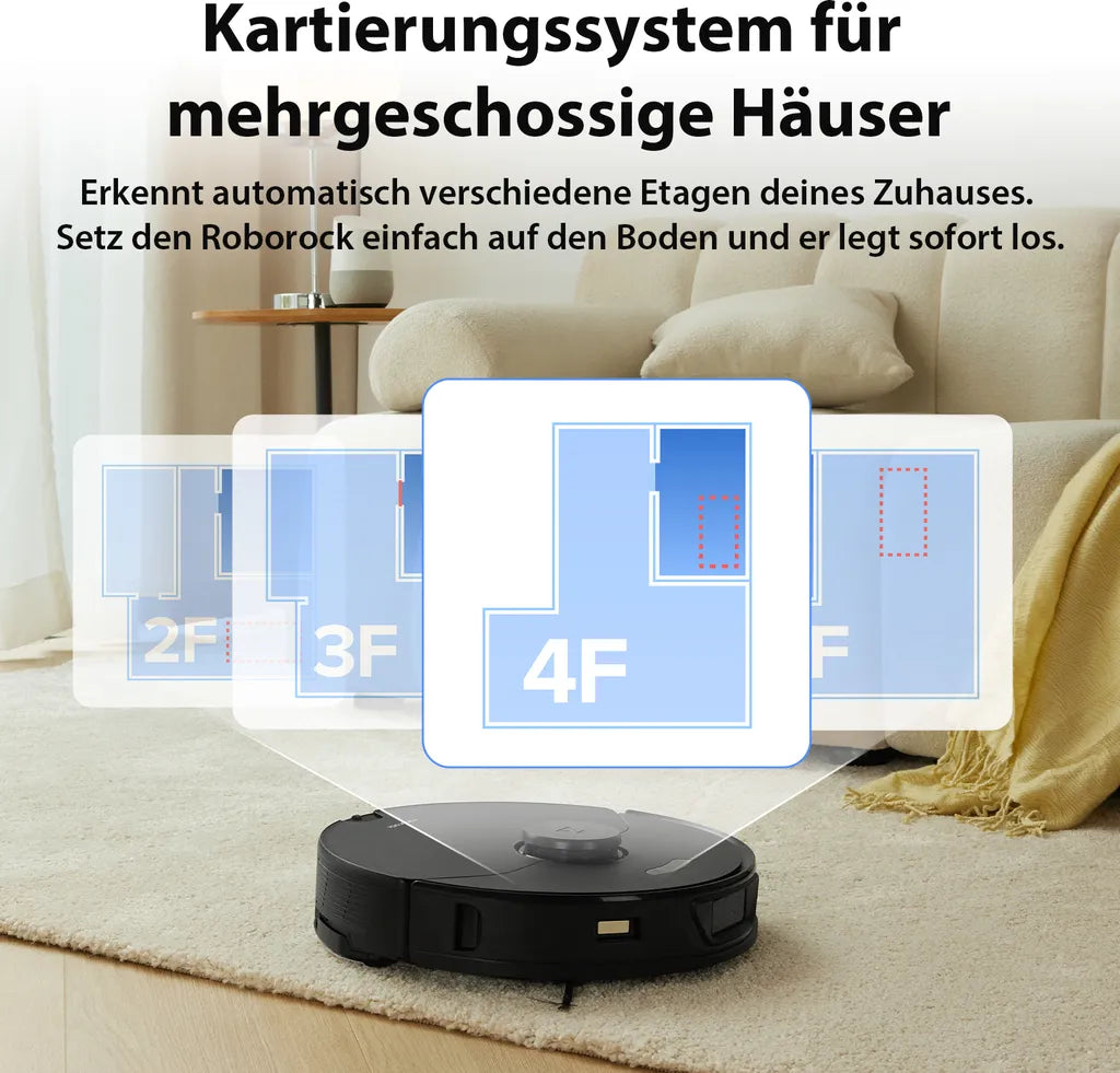 Roborock S7 Max Ultra Staubsauger Roboter 5500Pa, App-Steuerung