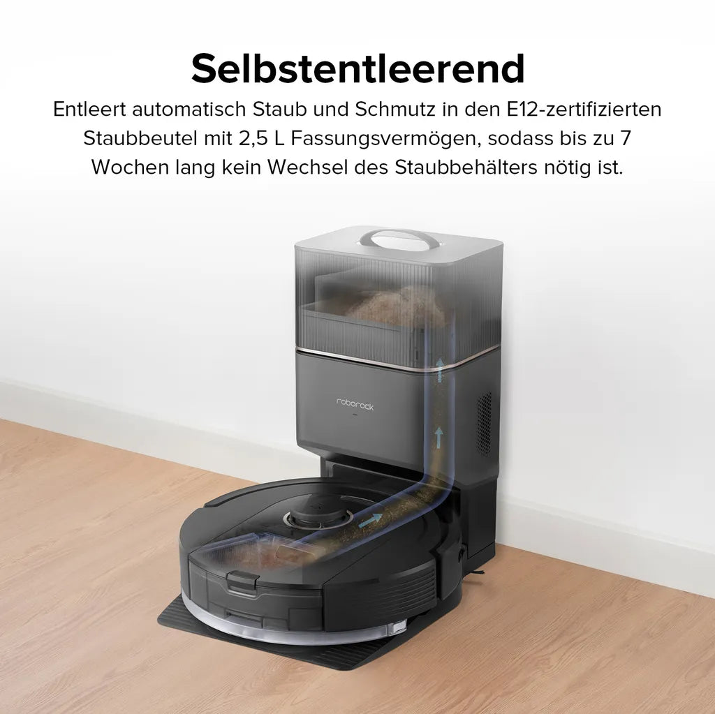 Roborock Q5 Pro+ Robot Vacuum with RockDock Plus Auto-Empty Station