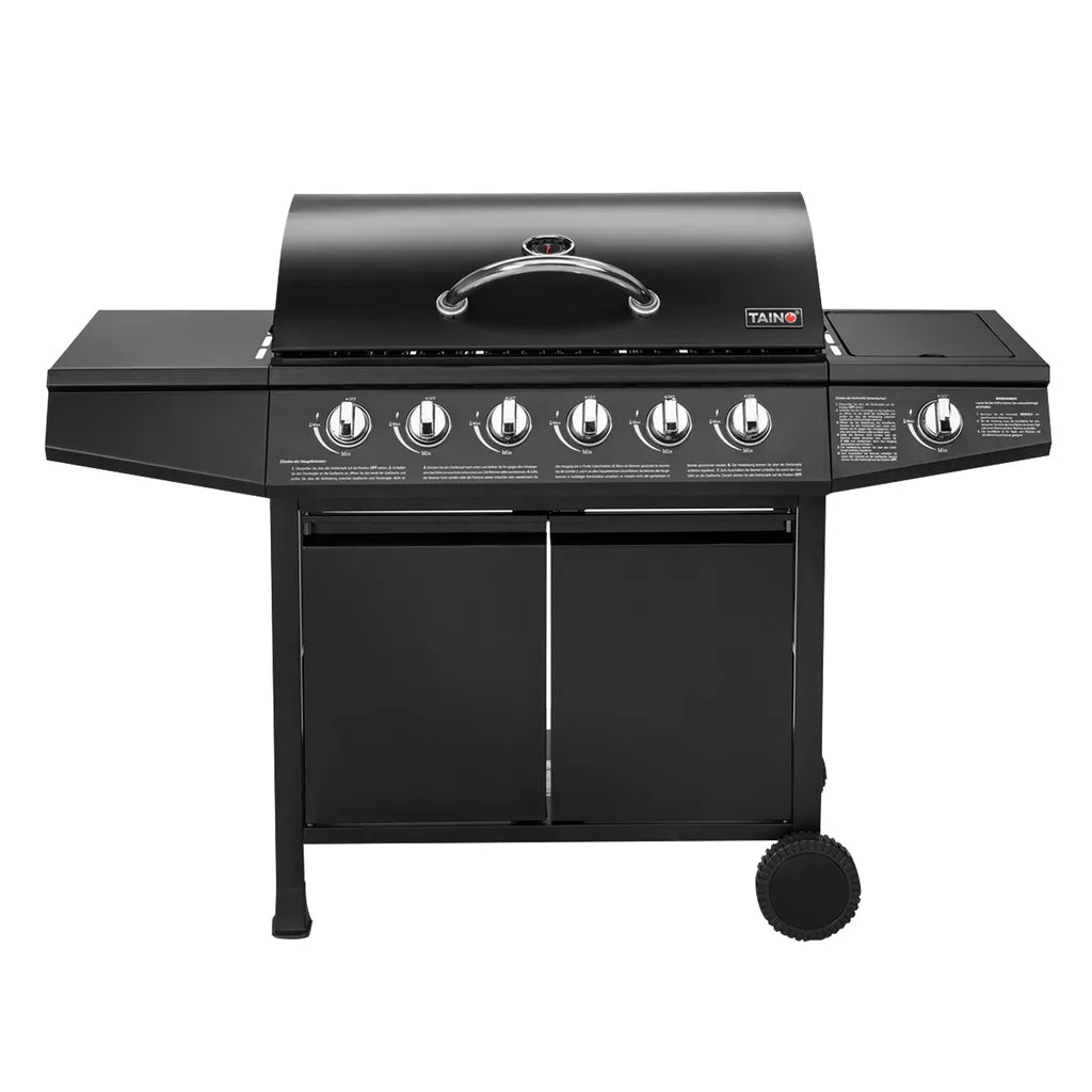 TAINO BASIC 6+1 Gasgrill Edelstahl-Brenner, Seitenbrenner, BBQ