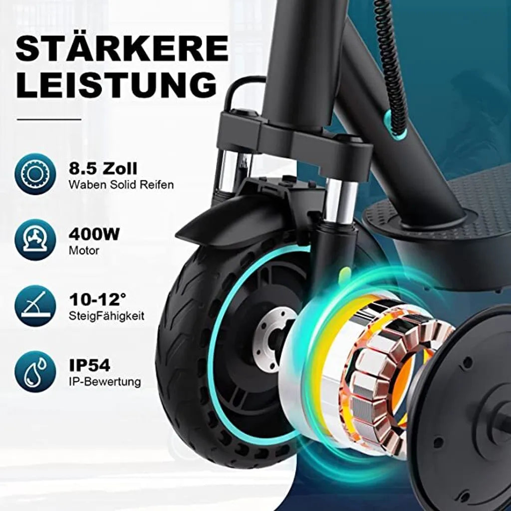 RCB TECH Elektro Scooter mit ABE, Komfort Stoßdämpfung, App