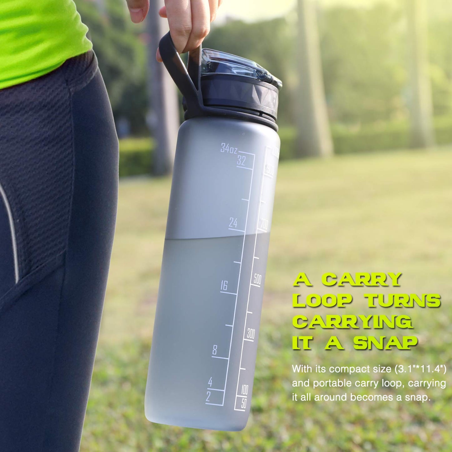 Bouteille de sport FULDENT 1 L avec poignée