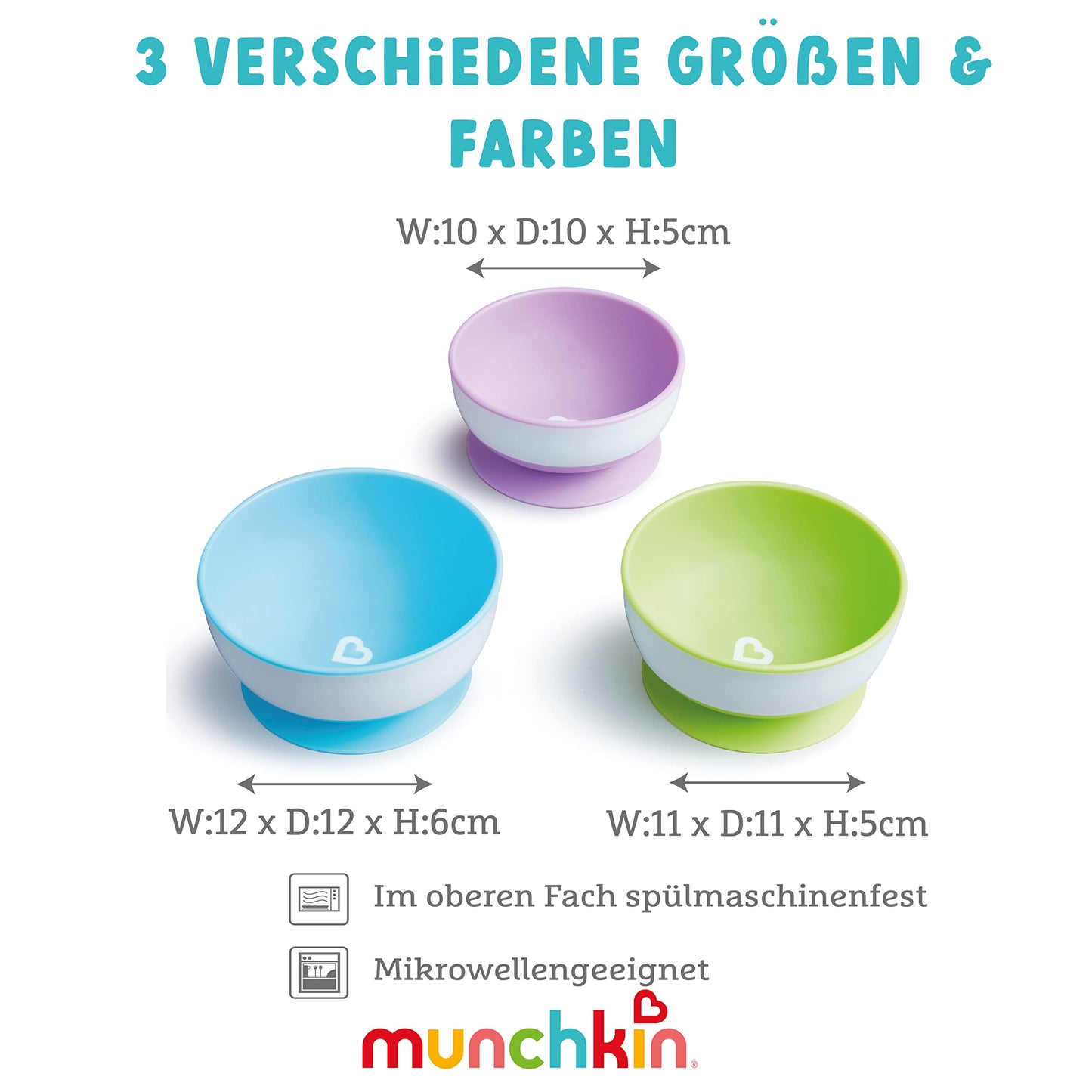 Bols à ventouse Munchkin pour bébé | Nestyheim
