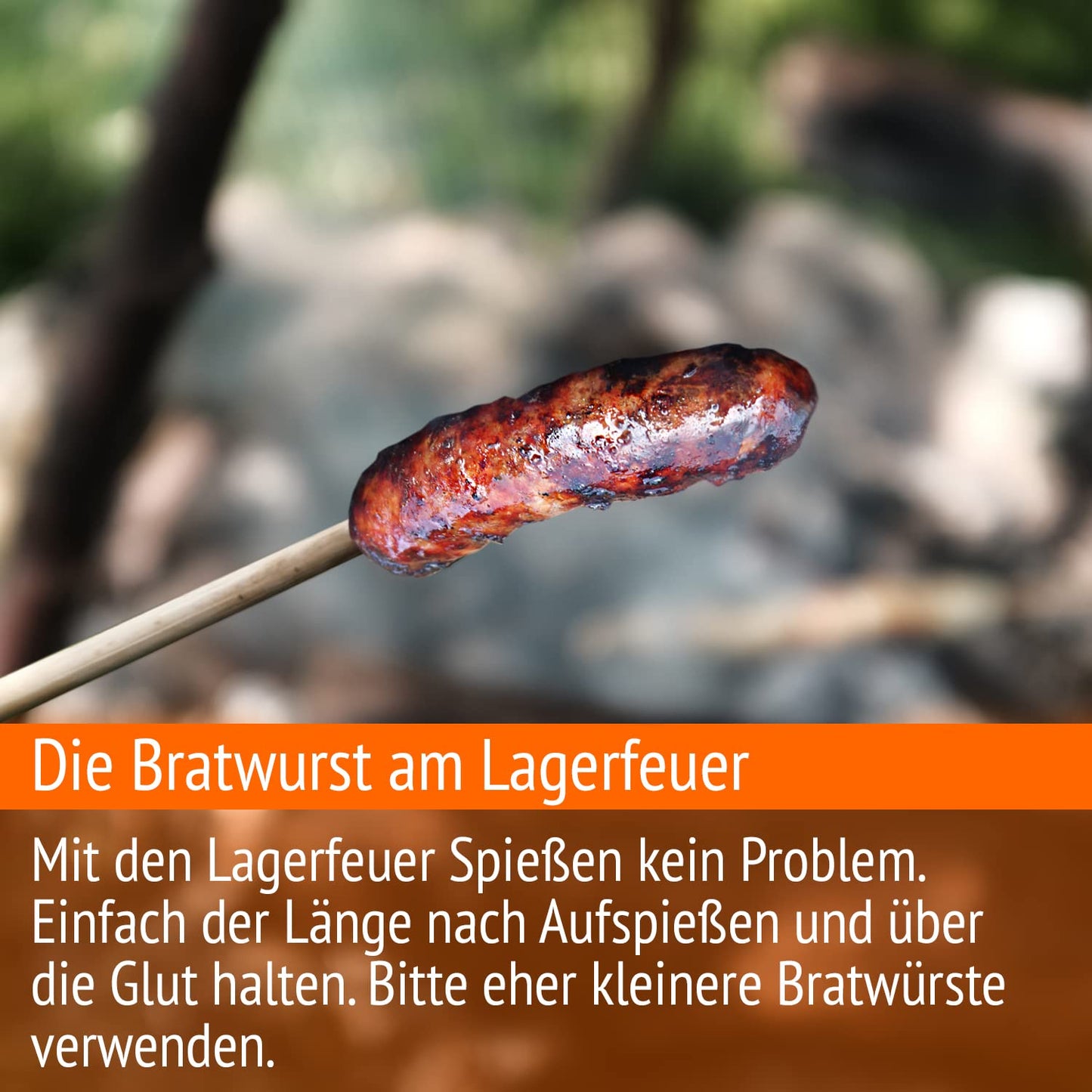 Brochettes à pain en bambou de qualité supérieure ORANGE DEAL - Ensemble de 100 pièces