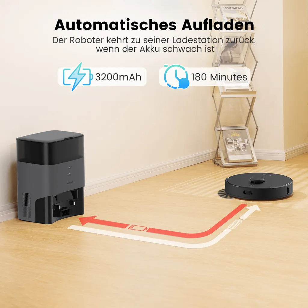 AIRROBO T20+ Saugroboter mit Wischfunktion, selbstentleerend & WLAN