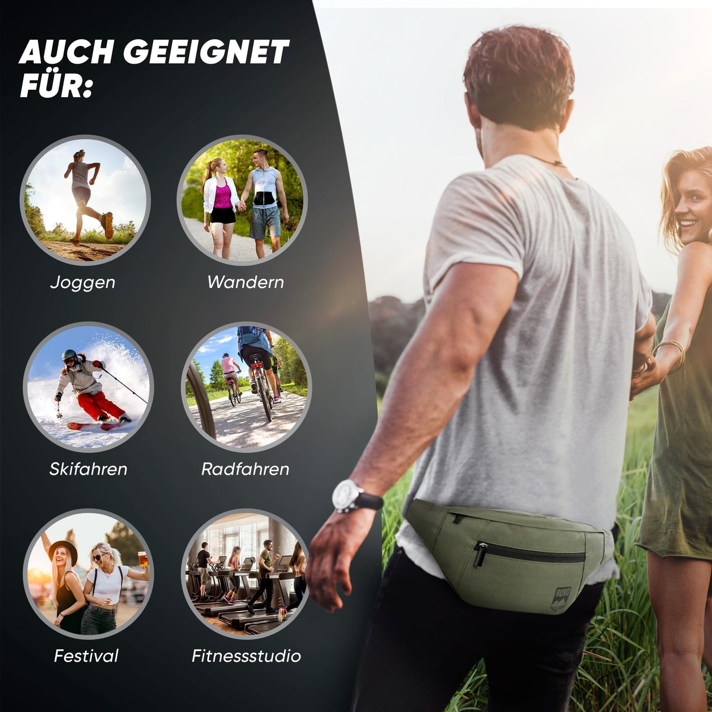 Sac ceinture RUVO pour hommes et femmes