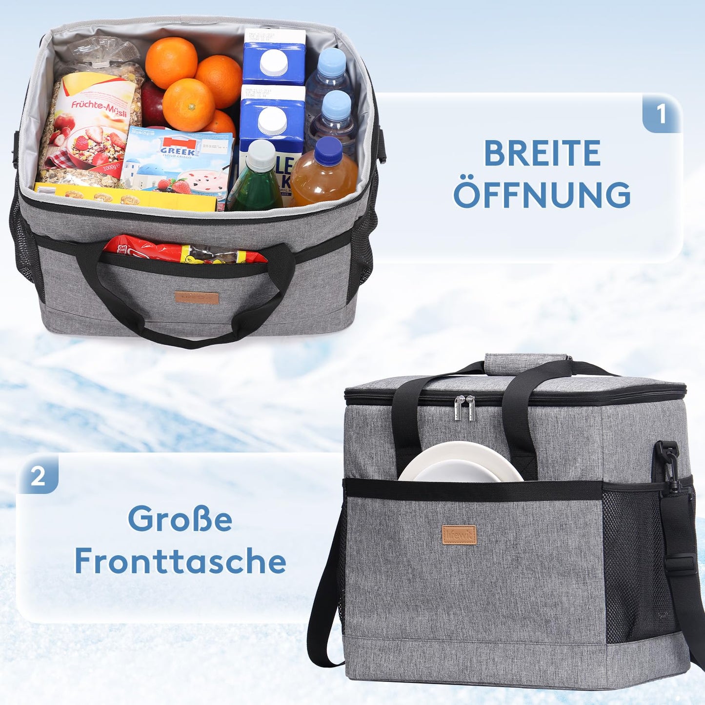 Sac isotherme Lifewit 30 L - Sac isotherme haut de gamme pour vos déplacements