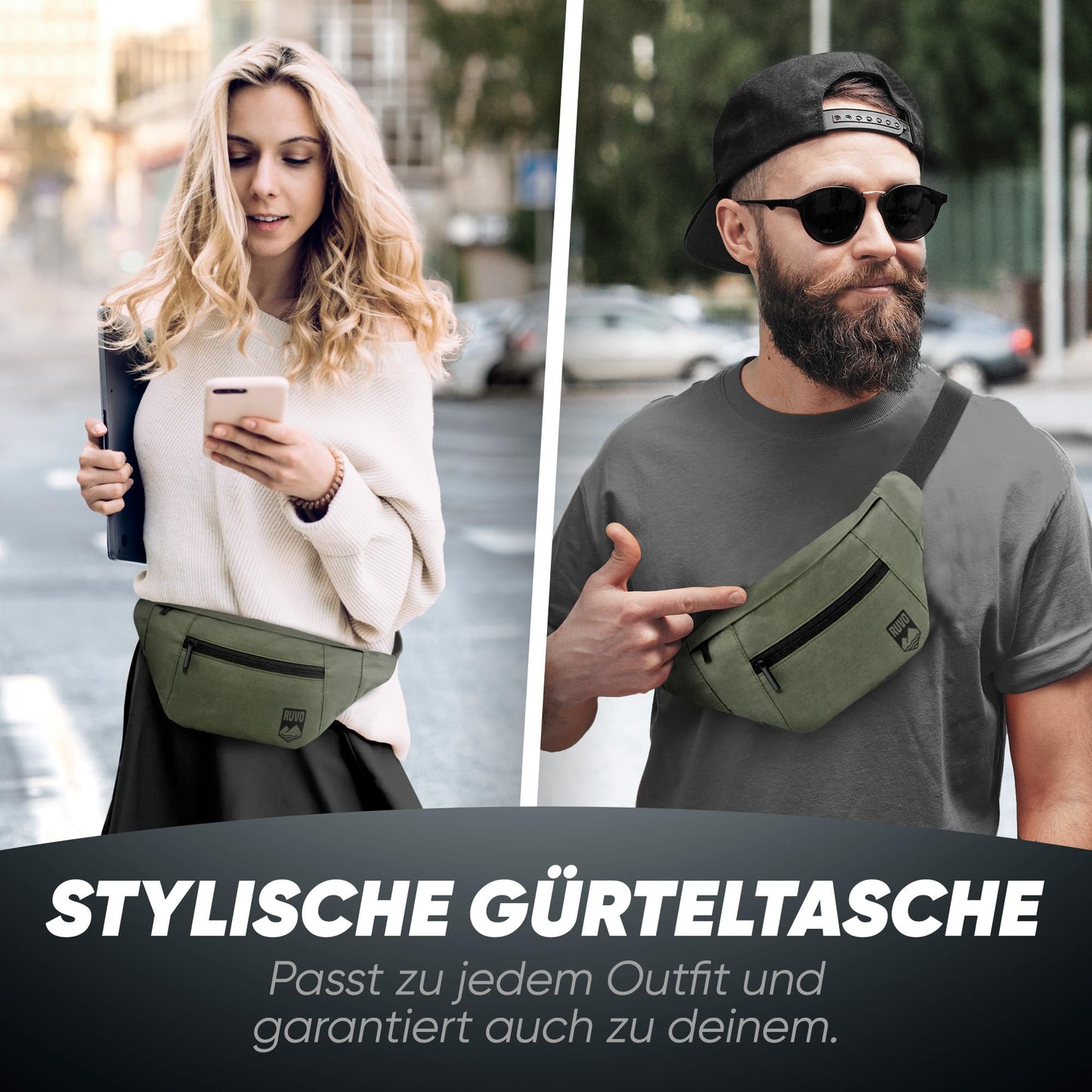 Sac ceinture RUVO pour hommes et femmes