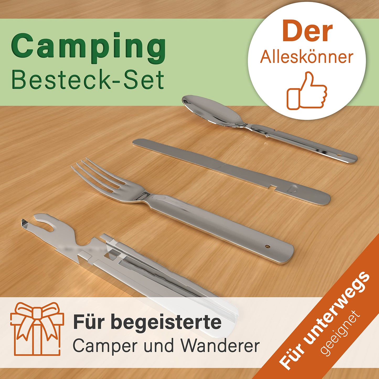 Couverts de camping de l'armée allemande (4 pièces) | Nestyheim