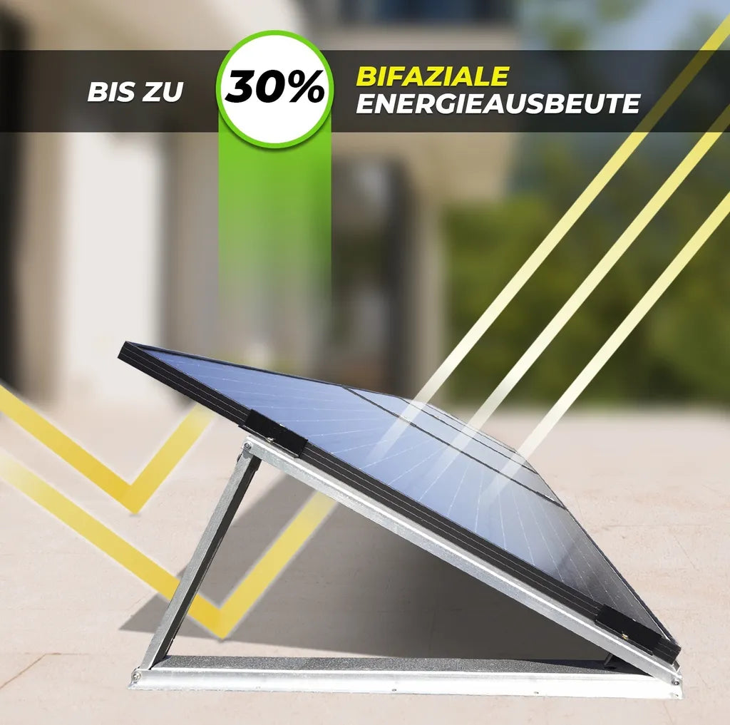 SUNNIVA® Balkonkraftwerk 800W Bifacial Full Black Solarset