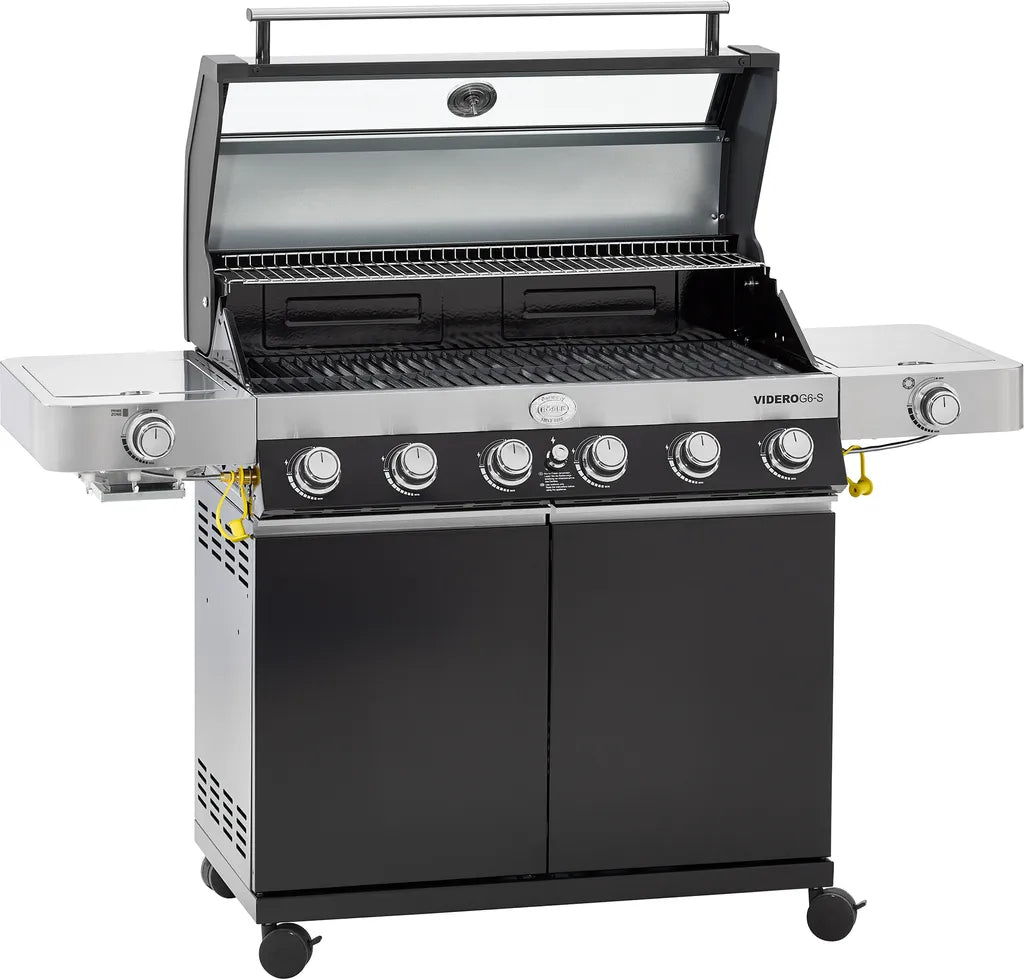 Barbecue à gaz Rösle VIDERO G6-S Vario+ – Station barbecue haut de gamme en noir