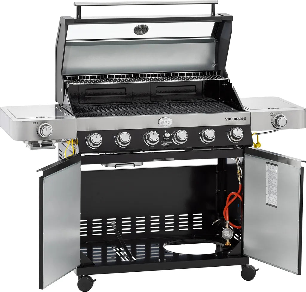 Barbecue à gaz Rösle VIDERO G6-S Vario+ – Station barbecue haut de gamme en noir