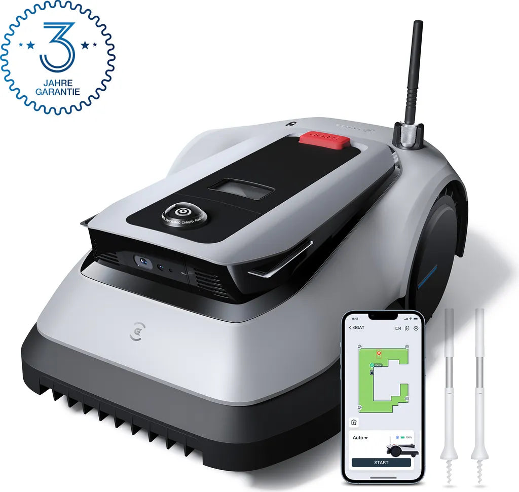 ECOVACS Mähroboter GOAT G1-800 Grey mit intelligenter 3D-Hindernisvermeidung grey One Size