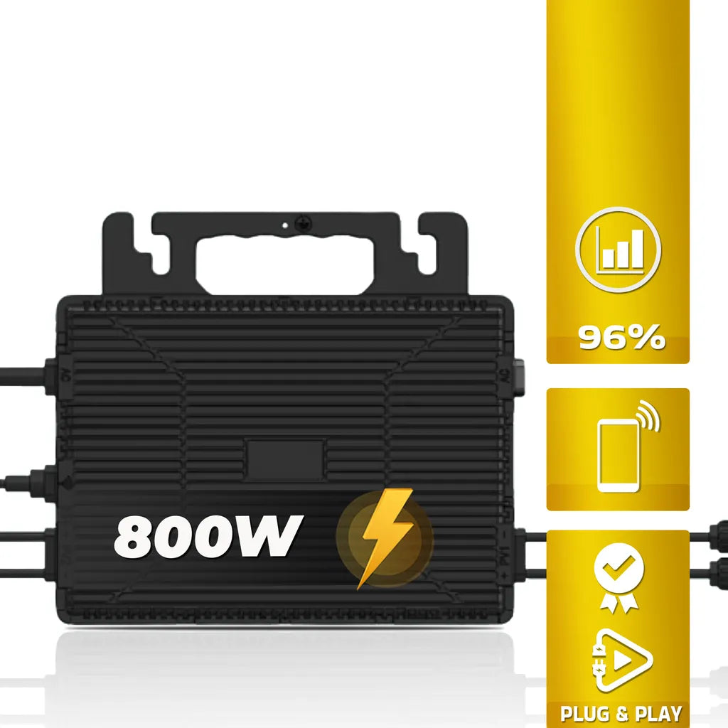 SUNNIVA® Balkonkraftwerk 800W Bifacial Full Black Solarset