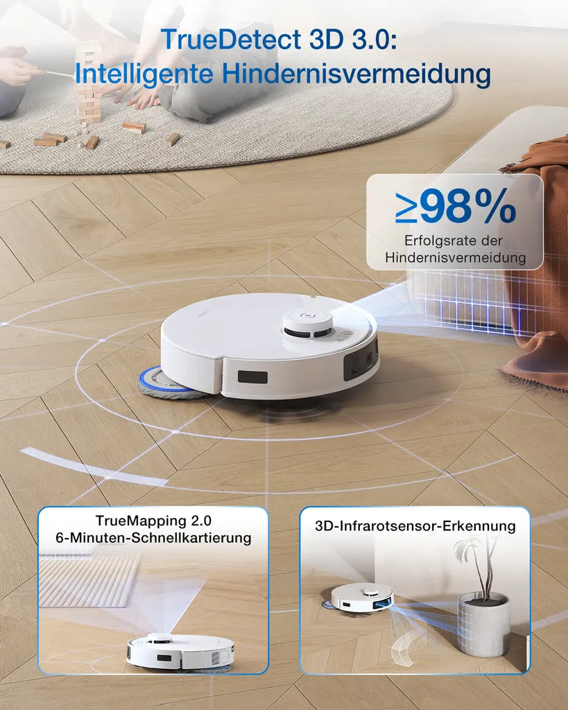 ECOVACS DEEBOT T30C PRO Omni Saugroboter 12.800Pa, weiß