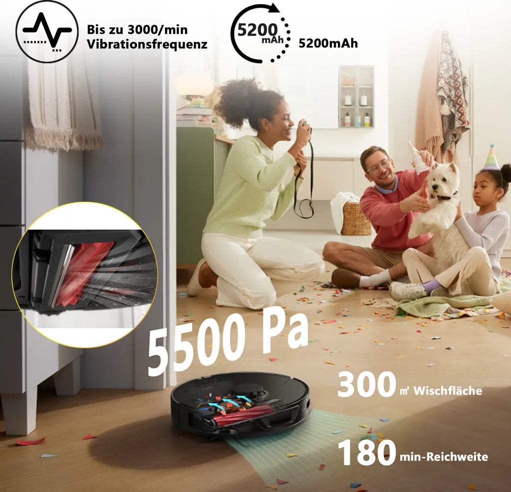 Roborock S7 Max Ultra Staubsauger Roboter 5500Pa, App-Steuerung