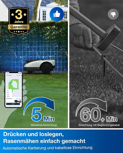 ECOVACS Goat O500 Panorama Rasenmäher mit LiDAR & Auto-Kartierung