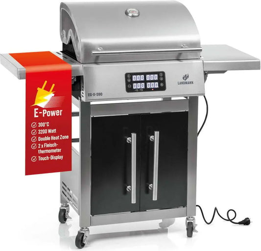 LANDMANN Elektro-Grillwagen EG-II-590 Leistungsstarker Standgrill 