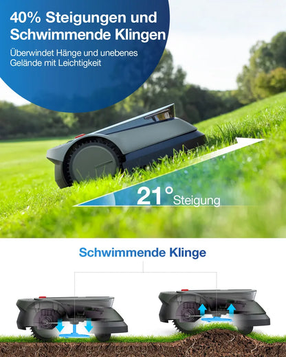 ECOVACS GOAT GX-600 Mähroboter mit SmartEdge-Technologie, grün
