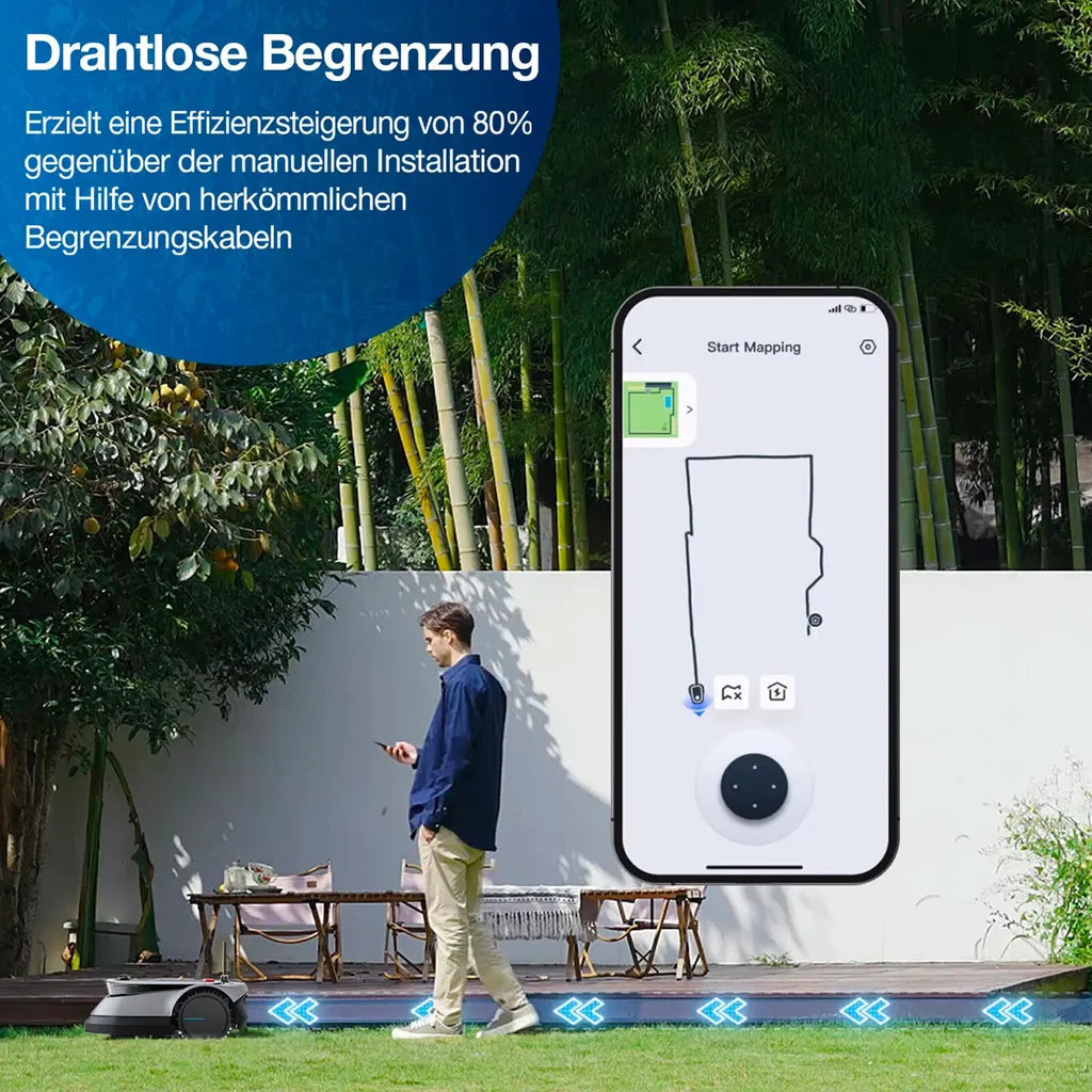 ECOVACS GOAT G1-800 Mähroboter grau mit intelligenter 3D-Technik