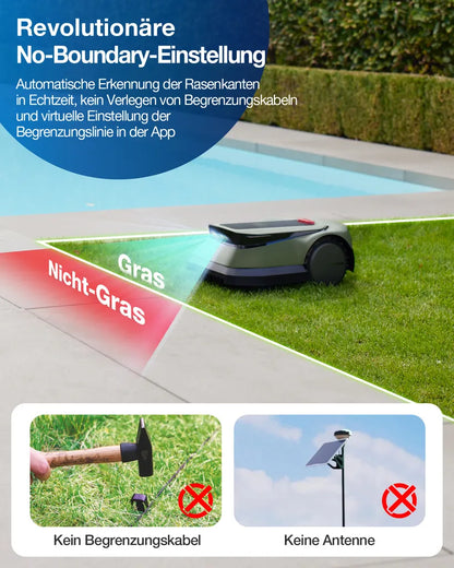 ECOVACS GOAT GX-600 Mähroboter mit SmartEdge-Technologie, grün