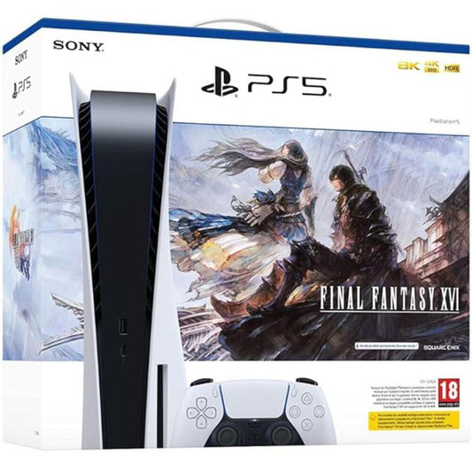 PlayStation 5 Konsole Standard Edition C-Chassis und Cover des Spiels FINAL FANTASY XVI