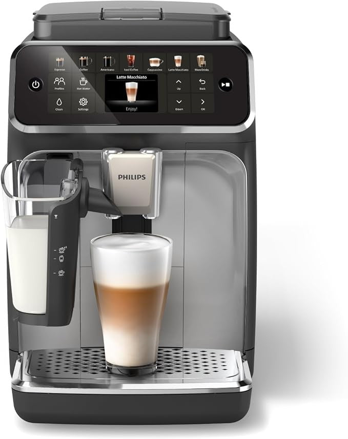 Philips Series 4400 LatteGo EP4444/90 Kaffeevollautomat Schwarz Black Chrome